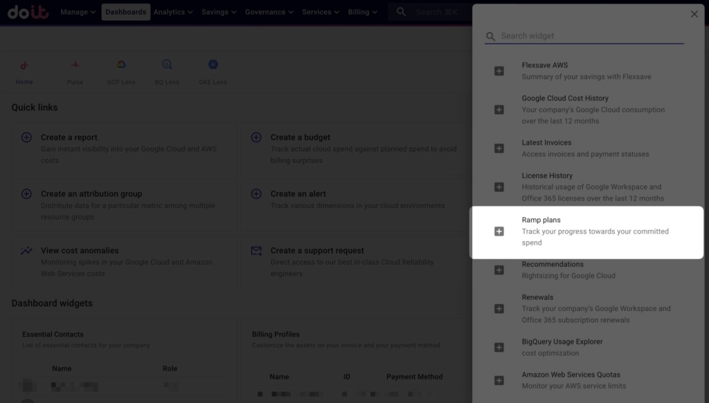Ramp Plan Widget Library