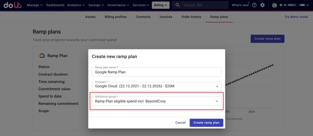New Attribution Group in Ramp